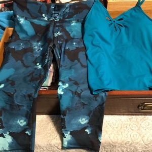 Fabletics crop pants with matching tank top